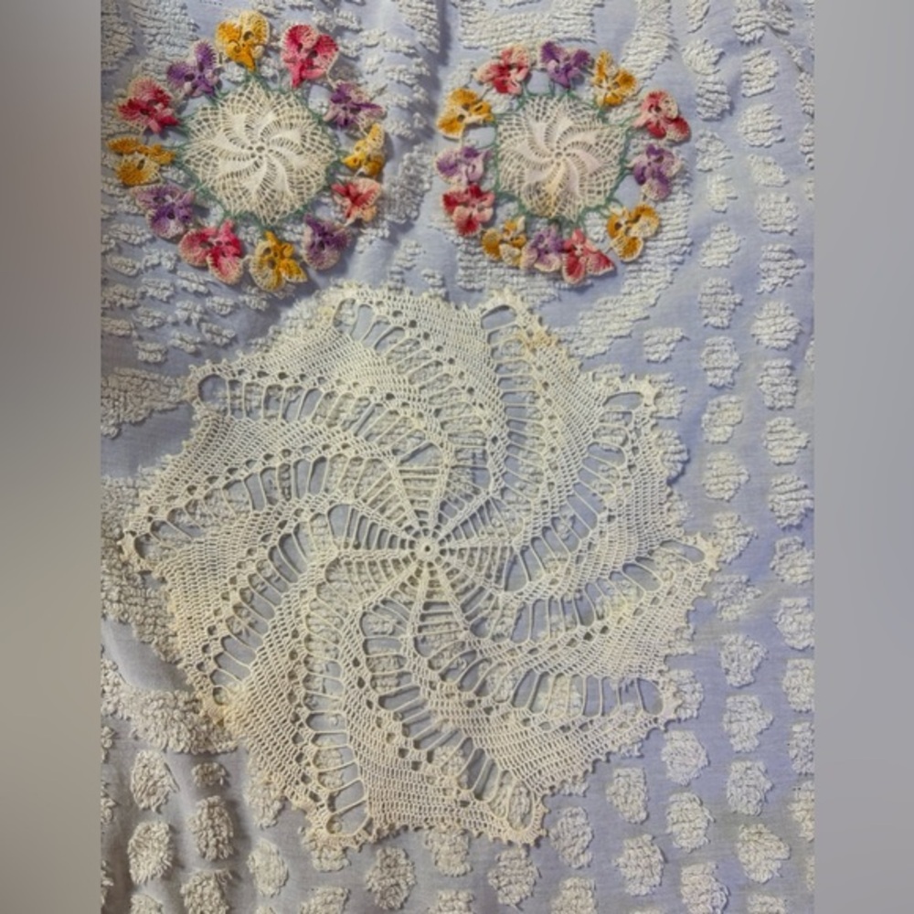 Vintage Handmade Doilies Set of 3